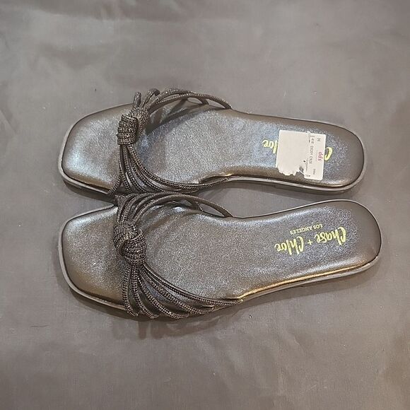 BRAND NEW CHASE+CHLOE EVE-38 RHINESTONES WOMEN'S SLIDERS - Picture 5 of 12